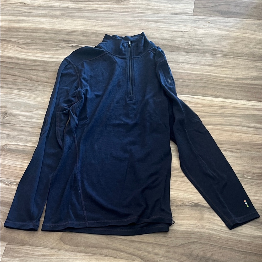 Smartwool Navy Long Sleeve Quarter-Zip Shirt